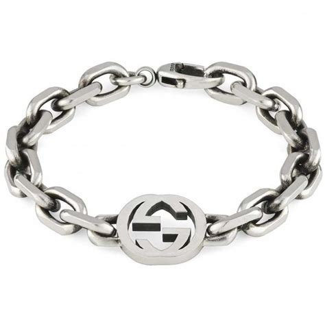 gucci interlocking g bracelet men's|gucci interlocking g silver bracelet.